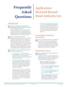 Frequently Asked Questions Applications Received Beyond