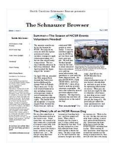North Carolina Schnauzer Rescue presents  The Schnauzer Browser
