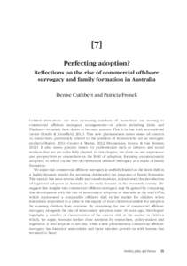 Perfecting adoption? Reflections on the rise of commercial offshore surrogacy and family formation in Australia