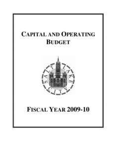 CAPITAL AND OPERATING BUDGET FISCAL YEAR[removed]  SALT LAKE CITY CORPORATION
