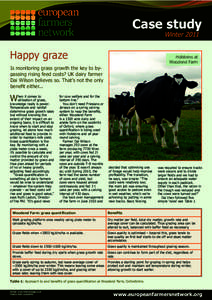 Case study Winter 2011 Happy graze  Holsteins at