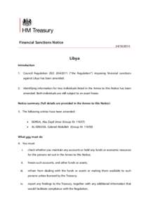 Financial Sanctions Notice[removed]Libya Introduction 1.
