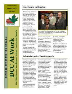 www.dcc-cdc.gc.ca  Volume 3, Issue 2 Maintaining high standards of client service is critical to
