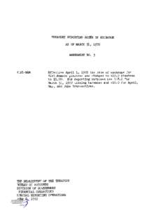 TREASURY REPORTING RATES OF EXCHANGE AS OF MARCH 31, 1972 AMENDMENT NO. 3  VIET-NAM