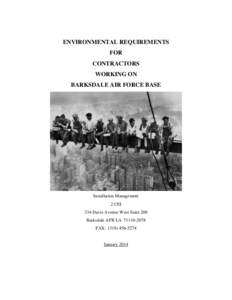 ENVIRONMENTAL REQUIREMENTS FOR CONTRACTORS WORKING ON BARKSDALE AIR FORCE BASE