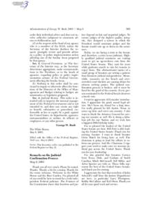 Administration of George W. Bush, [removed]May 9 seeks their individual advice and does not involve collective judgment or consensus advice or deliberation; and (d) at the request of the head of any agency who is a member 