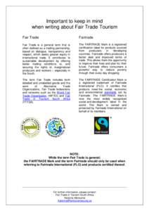 Microsoft Word - Fair Trade vs  Fairtrade.doc
