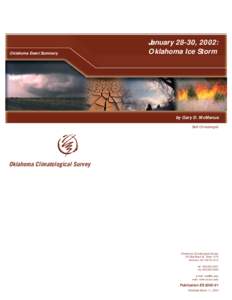 Oklahoma Event Summary  January 28-30, 2002: Oklahoma Ice Storm  by Gary D. McManus