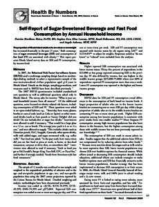 Food and drink / Obesity / Soft drink / Sugar / Food / Saturated fat / Milk / Diet and obesity / Health effects of high-fructose corn syrup / Nutrition / Health / Medicine