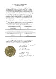 Certificate of Vote - Rhode Island