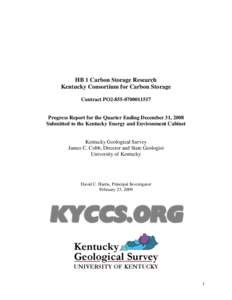 HB 1 Carbon Sequestration Research