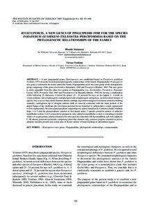 THE RAFFLES BULLETIN OF ZOOLOGY 2007 THE RAFFLES BULLETIN OF ZOOLOGY 2007 Supplement No. 14: [removed]Date of Publication: 31 Jan.2007