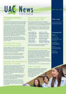 News  VOLUME 19 ∙ ISSUE 2 ∙ MAY 2013 for the principal, careers adviser, Year 12 adviser and curriculum adviser