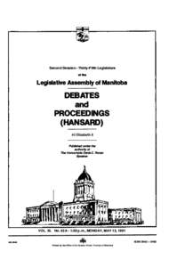 Second Session -Thirty-Fifth Legislature of the Legislative Assembly of Manitoba  DEBATES