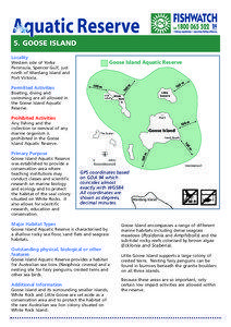 Aquatic Reserve 5. GOOSE ISLAND Locality