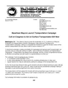 Safe /  Accountable /  Flexible /  Efficient Transportation Equity Act: A Legacy for Users / Mayors of Los Angeles /  California / United States Conference of Mayors / Antonio Villaraigosa