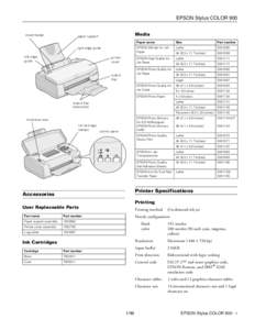 EPSON Stylus COLOR 900  sheet feeder Media