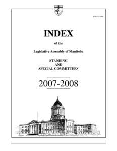 ISSN[removed]INDEX of the Legislative Assembly of Manitoba STANDING