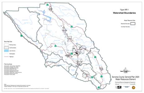 Sonoma County GP[removed]Watershed Boundaries [Figure WR-1]