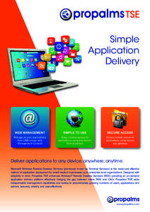 Simple Application Delivery WEB MANAGEMENT