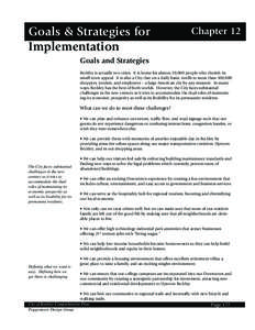 Goals & Strategies for Implementation Chapter 12  Goals and Strategies
