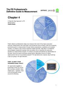 Chapter 4 A Step-By-Step Approach to PR Measurement Giselle Bodie  Public relations professionals today must measure their work if they hope to be taken