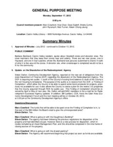 Microsoft Word - CVMAC -GP mtg. - September 17, 2012 minutes.doc