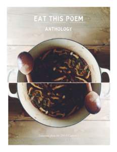 Eat This Poem anthology Selections from the 2013 Contest  table of contents