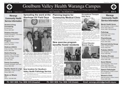 Page 20 - Waranga News - 21 AugustGoulburn Valley Health Waranga Campus Waranga News - 21 AugustPage 21