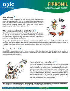 FIPRONIL GENERAL FACT SHEET