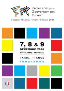 Partenariat pour un Gouvernement Ouvert Sommet Mondial ▪ Paris ▪ France, 8