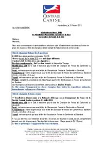 Aubervilliers, le 24 FévrierSec/CED/SMC Madame, Monsieur,