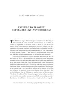 [ CH A P T E R T W E N T Y- ON E ]  PRELUDE TO TR AGEDY, SEPTEMBER 1846–NOVEMBER[removed]T