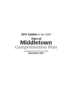 text of the 2012 Update to the 2005 Town of Middletown Comprehensive Plan