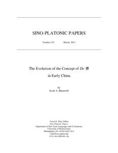SINO-PLATONIC PAPERS Number 235