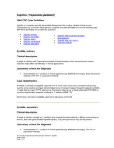 Microbiology / Health / Bacterial diseases / Venereal Disease Research Laboratory test / Rapid plasma reagin / Nontreponemal tests for syphilis / Neurosyphilis / Syphilis / Treponema pallidum / Medicine / Sexually transmitted diseases and infections / Infections with a predominantly sexual mode of transmission