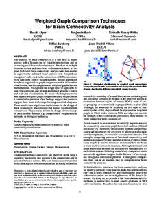 Weighted Graph Comparison Techniques for Brain Connectivity Analysis