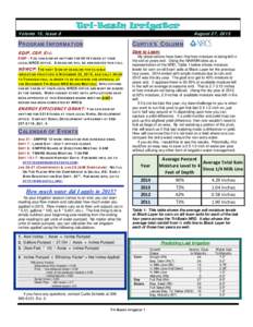 Volume 15, Issue 8  Tri-Basin Irrigator PROGRAM INFORMATION