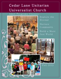 Cedar Lane Unitarian Universalist Church Adult Programs Classes Explore the Eternal Nurture