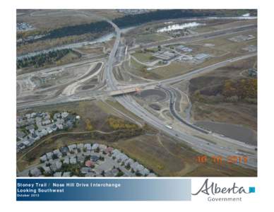 Stoney Trail / Nose Hill Drive Interchange Looking Southwest October 2013 