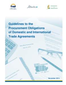 Guidelines to the Procurement Obligations of Domestic and International Trade Agreements  November 2013