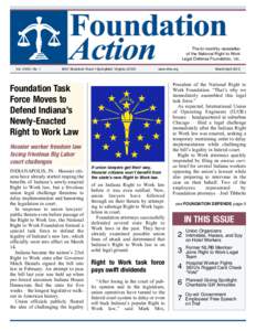 Foundation Action The bi-monthly newsletter of the National Right to Work Legal Defense Foundation, Inc.