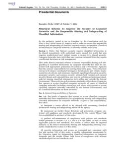 Federal Register / Vol. 76, No[removed]Thursday, October 13, [removed]Presidential Documents[removed]Presidential Documents