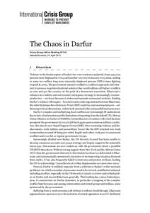 Microsoft Word - B110 The Chaos in Darfur