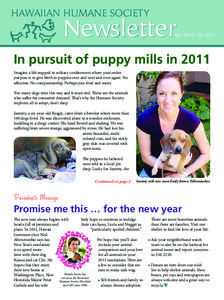 HAWAIIAN HUMANE SOCIETY  Newsletter Dec[removed]Feb. 2011