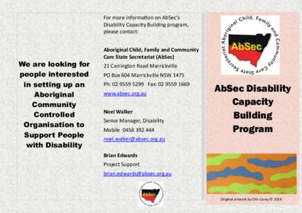 For more information on AbSec’s Disability Capacity Building program, please contact: We are looking for people interested