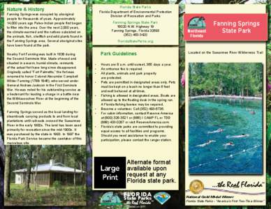 Florida state parks / Suwannee River / Fanning Springs State Park / Levy County /  Florida / Withlacoochee River / Geography of Florida / Florida / Geography of the United States