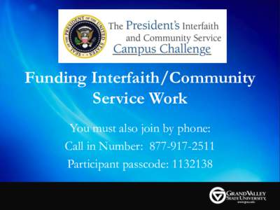 Funding Interfaith/Community Service Work -- August[removed]PDF)