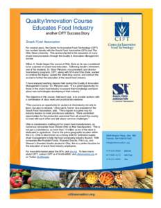 Microsoft Word - Success Story - Snack Food Association.doc