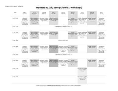 CogSci 2015 ­ Day at a Glance  Time Track 1 CC 211